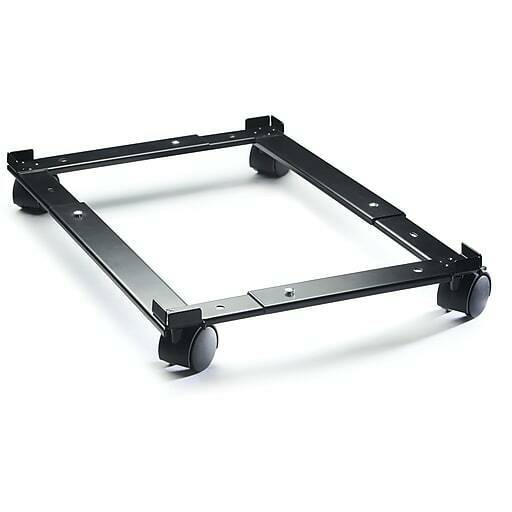 Adjustable Metal File Caddy w/ Casters, Black, up to 26.5