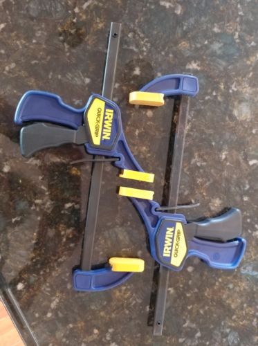 Irwin Tool Quick Grip Mini One Hand Bar Clamps 300 mm 12 Inch Pack of 2 Woodwork