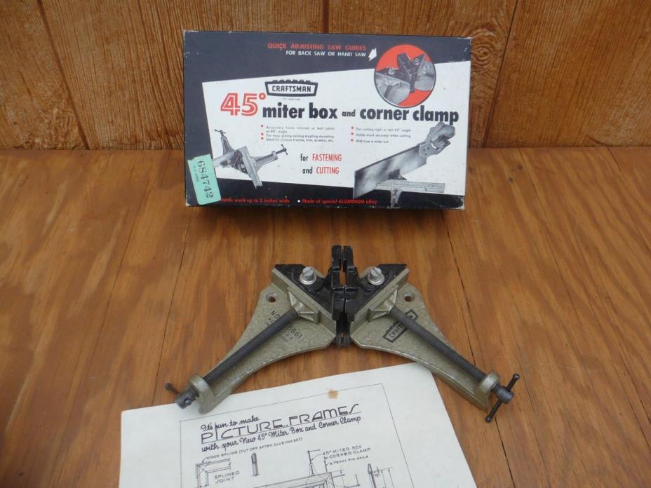 Vintage CRAFTSMAN Corner Clamp/Miter Box No. 9-6661 with Box