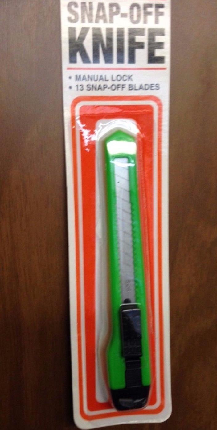 Retractable Snap Off Knife Utility Box Cutter 13 razor sharp snap off blades NEW