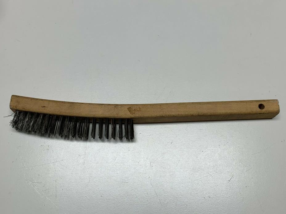 Vintage Wright Bernet No. 1930 Steel Wire Brush 14in Made in USA