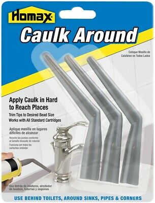 Homax Caulk Finishing Tool Standard Cartridges Hard Reach Areas Pipes Corners