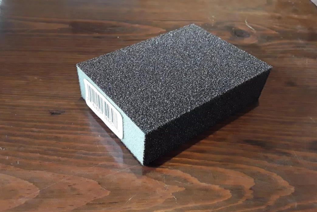Glit abrasive sanding sponge block dry wet medium grit- 4 sided sponge- 12pcs