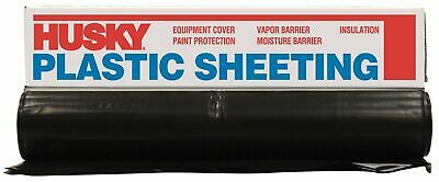 PLASTIC SHEETING 8 ft. x 100 ft. Black 4 mil Weather Mulch Cover Dropcloth Roll