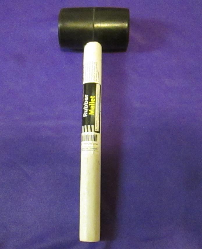 8 OZ RUBBER MALLET WITH 8 INCH WOOD HANDLE