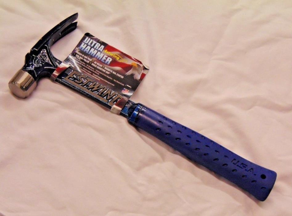 Estwing E6-15SR Ultra Series Blue Framing Hammer NVG Smooth 15 oz Solid Steel