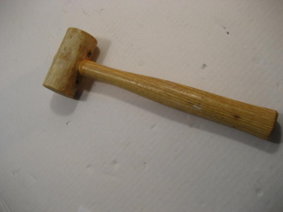 Leather headed mallet hammer