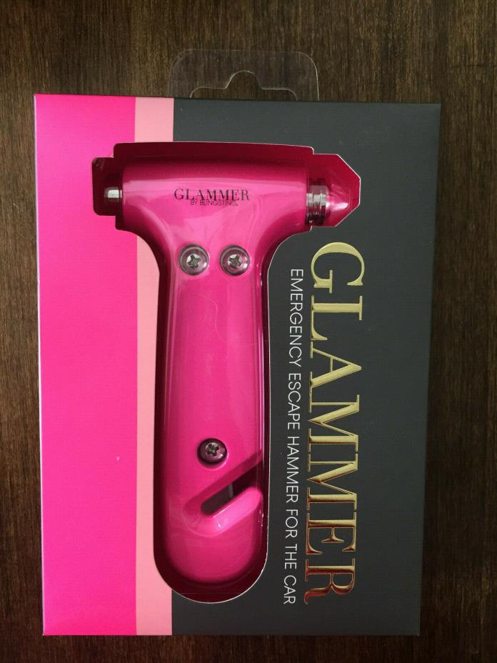 Blingsting Hot Pink Glammer Emergency Escape Hammer for the Car