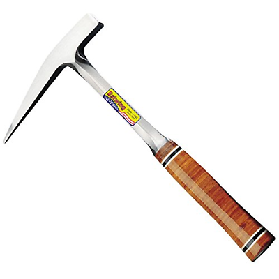 Estwing Rock Pick - 13 oz Geological Hammer with Smooth Face & Genuine Leather -