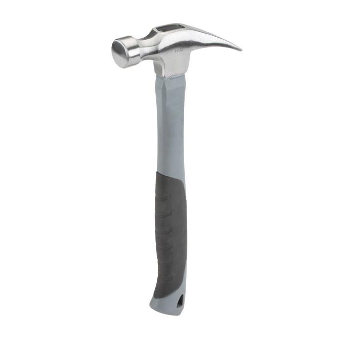 16 oz Fiberglass Handle Rip Hammer Steel Head Slip Resistant Grip 4 Nailing Wood