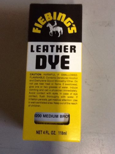 Fiebings Leather Dye Medium Brown 4 Fl. Oz.