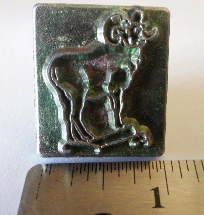 Vintage Midas Leather 3D Stamp Tool Mountain Goat (Left) No. 8284 Made in USA