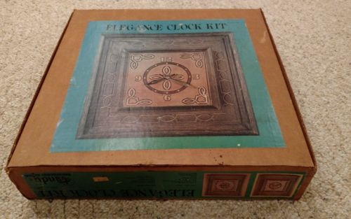 Vintage Tandy Leather Elegance CLOCK KIT  #1962 new in original box rare WOW