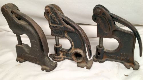 ANTIQUE HAND PUNCH RIVETERS HSB & CO REV-O-NOC PAT 1909