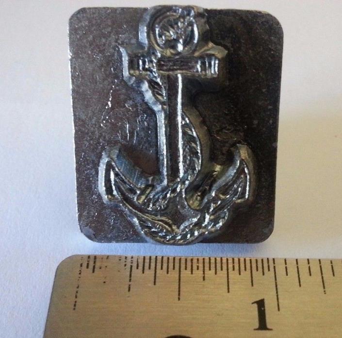 Vintage Craftool Co Leather 3D Stamp Tool Anchor No. 8425 Made in USA