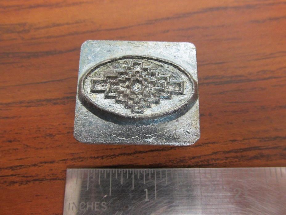 Vintage Craftool Co Leather 3D Stamp Tool Southwestern Concho  No. 8457 USA Made