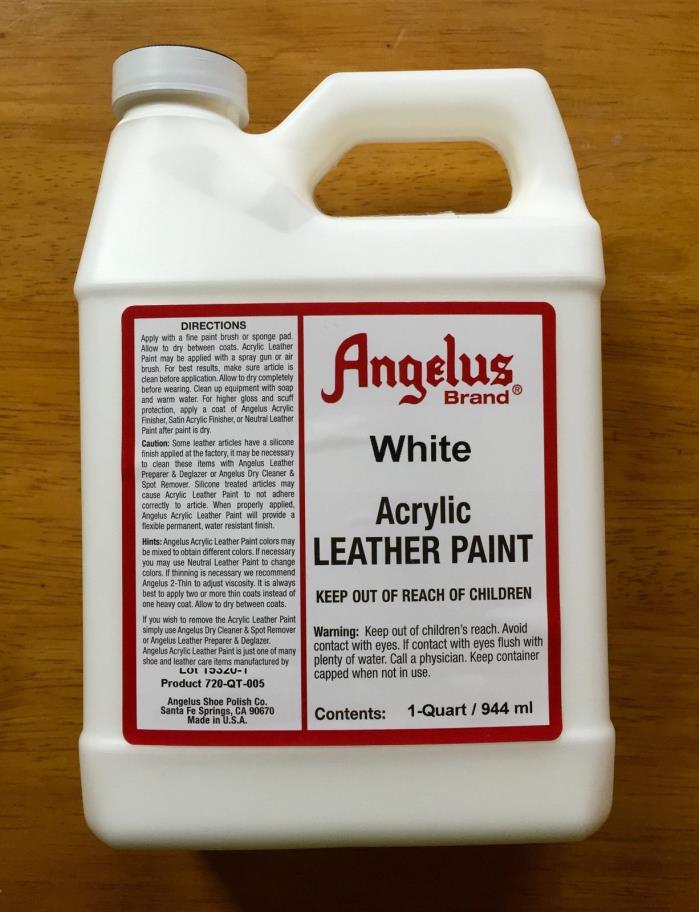 Angelus White Acrylic Leather Paint 32oz