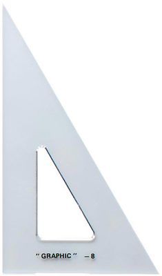 ALVIN S1390-10 10" ACADEMIC TRANSPARENT TRIANGLE 30°/60°