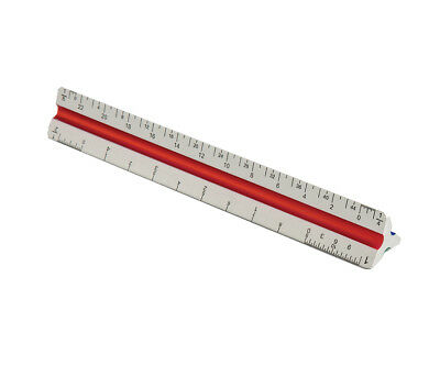 ALVIN 306A 300 SERIES 6" ARCHITECT ALUMINUM TRIANGULAR SCALE
