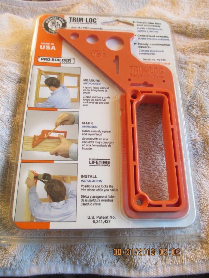 TRIM-LOCK BENCH DOG USA QUALITY NEW IN PACKAGE 10-016