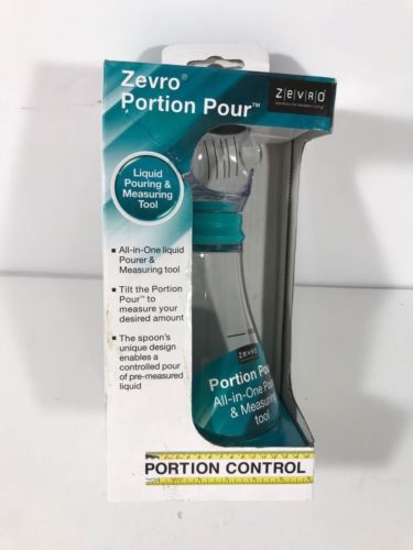Zevro Portion Pour - Blue All In One Pourer & Measuring Tool Holds 5 oz. NIB