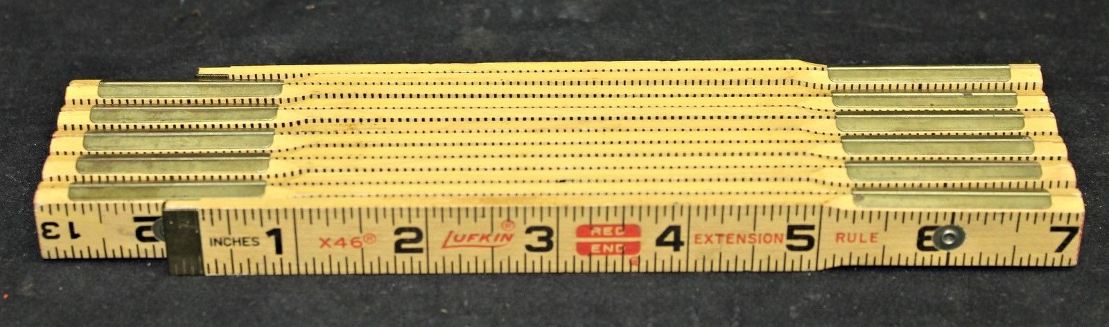 Lufkin X46 Red End Extension Folding Wood Rule NOS