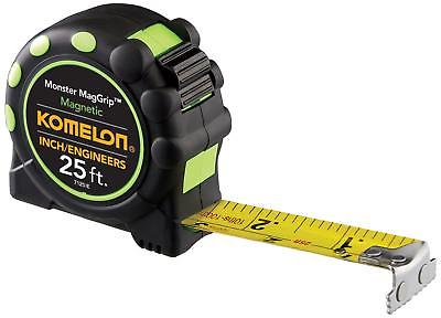Komelon 7125IE Monster MagGrip Inch/Engineer Scale 25-Foot Measuring Tape with