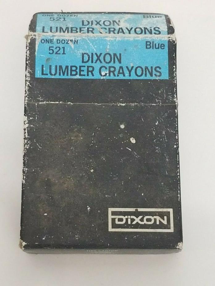 Dixon Lumber Crayons - Model 521 Blue Color - Box of One Dozen Joseph Dixon