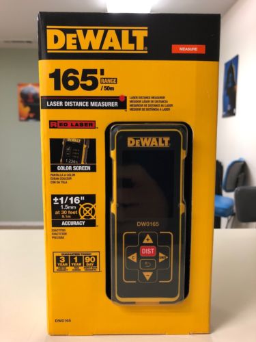 NEW NIB DeWalt DW0165 165 ft Laser Distance Measurer w/ Area/Volume Calculator