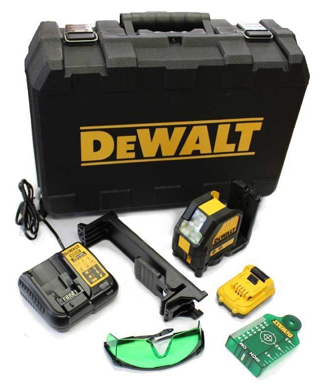 Dewalt DCE088D1G 10.8v Self Leveling Cross Lin Green LaserKit 1x 2.0AhBattery v