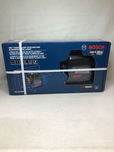 BOSCH GLL3-300 360 DEGREE THREE PLANE LEVELING AND ALIGNMENT LINE LASER NEW