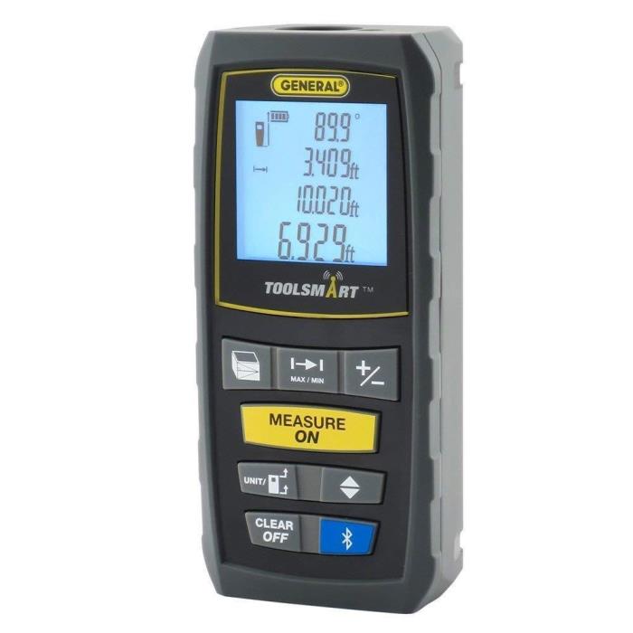 Black 100-ft Indoor/Outdoor Laser Distance Measurer with Backlit 4-Line LCD