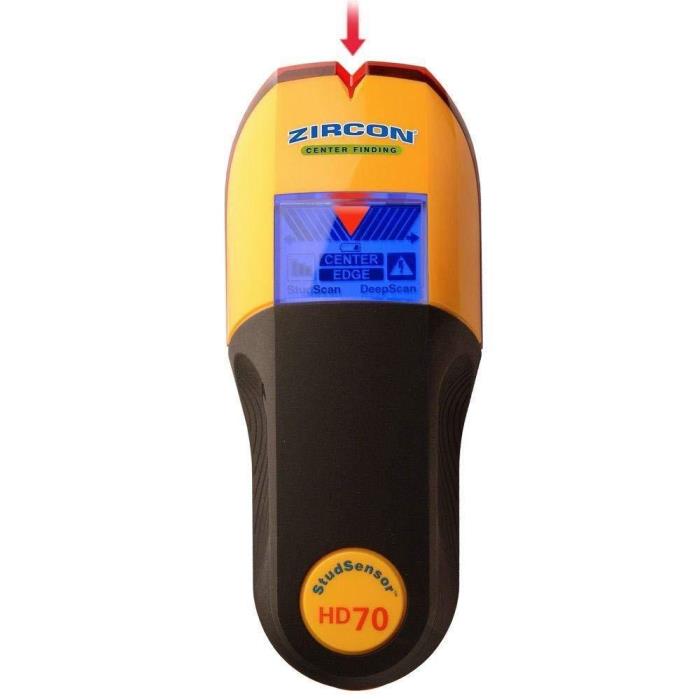 Zircon StudSensor HD70 Stud Finder Deep Scan 1 1/2 in (38mm) Fast Finder