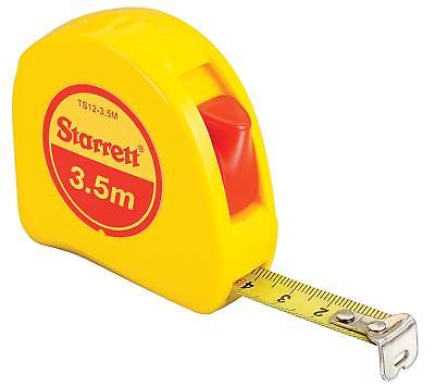 Starrett KTS12-3.5M-N ABS Plastic Case Yellow Measuring Pocket Tape, Metric