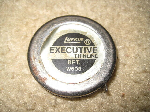 Vintage W608 Lufkin Executive Thinline Measuring Tape 8 Ft. Measure