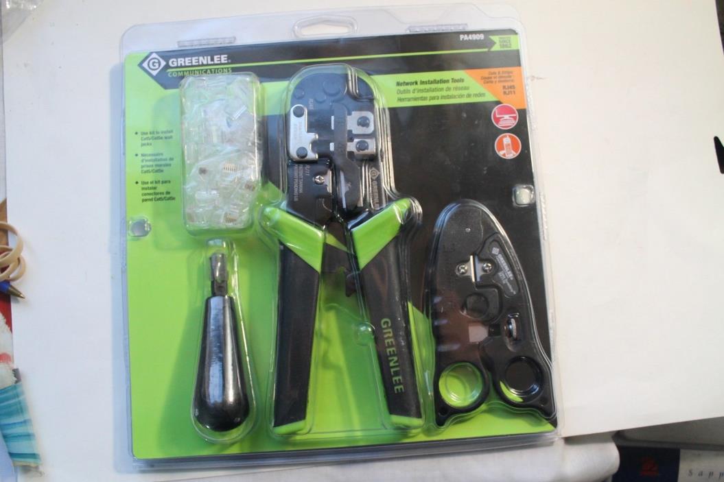 Greenlee Cable Wire Cutter Stripper Punchdown & Data Network Tool Bundle **