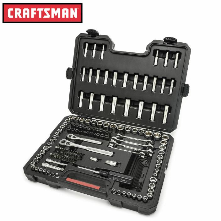 Craftsman 165 pc Mechanics Tool Set Standard Metric Socket Ratchet Wrench 36165