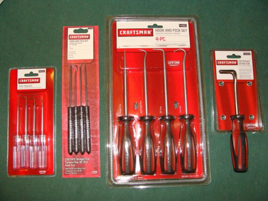 CRAFTSMAN Hook and Pick Set plus Cotter Pin Remover 41513 41634 4981 49805
