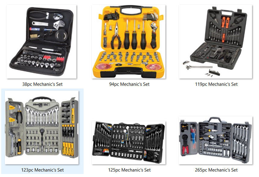 Mechanic's Compact Tool Set w/ Case Multiple Uses Different Sizes Do It Yourself