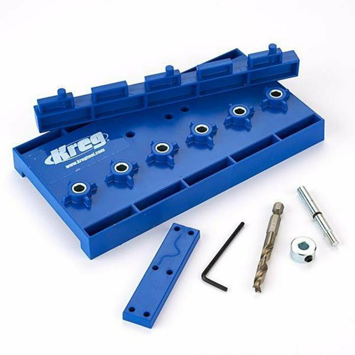 Shelf Pin Drilling Jig Shelf-Pin Cabinet Hole Template Guide Drill Bit Shelving