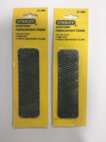 PAIR(2) STANLEY SURFORM REPLACEMENT BLADE 21-398 POCKET PLANE-5.5