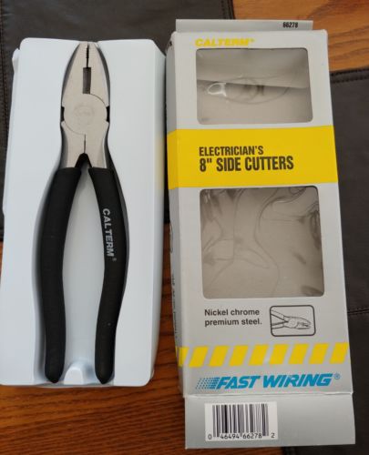 2 Calterm 8 and 9-1/4 In. High Leverage Electrical Side Cutters Pliers  NIB !