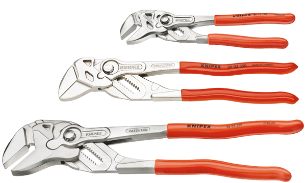 KNIPEX Tools 00 20 06 US2, Pliers Wrench 3-Piece Set (7-Inch, 10-Inch & 12-Inch)