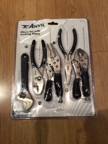 Anvil 5 Piece Plier Set - Includes 3 6 in. Pliers and 2 Mini Pliers