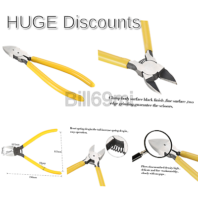 KISENG Flush Cut Pliers, Diagonal Cutter Pliers Wire Cutters Soft Wire Cuttin...