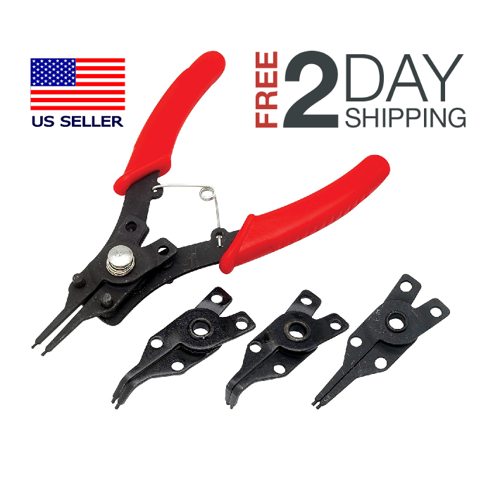 New 4 in 1 Snap Ring Pliers Plier Set Circlip Combination Retaining Clip $0 SHIP