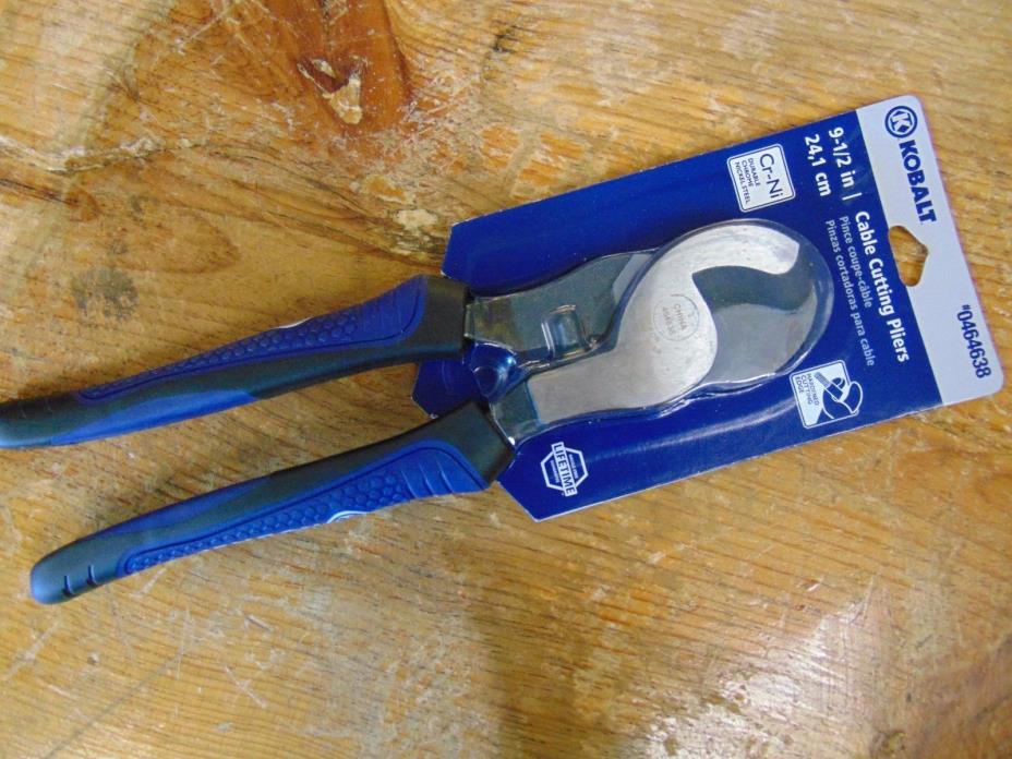 KOBALT 9-1/2 inch Cable Cutting Pliers, Great Padded Handles NEW Fast Shipping