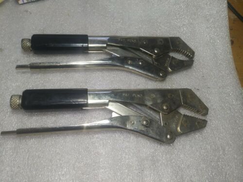 2 Craftsman Vise Grip Adjustable Locking Pliers 45607 45606 Made USA Used