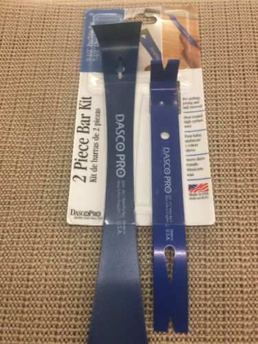 2 Piece Set Dasco Pro 2231-0 Trim Pry Bar, 9-1/2-Inch & 227 7 1/2” Bar New