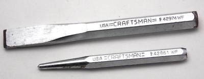 Vintage Craftsman Punch & Chisel Combo Model 42974 & 42861 Made in USA Used
